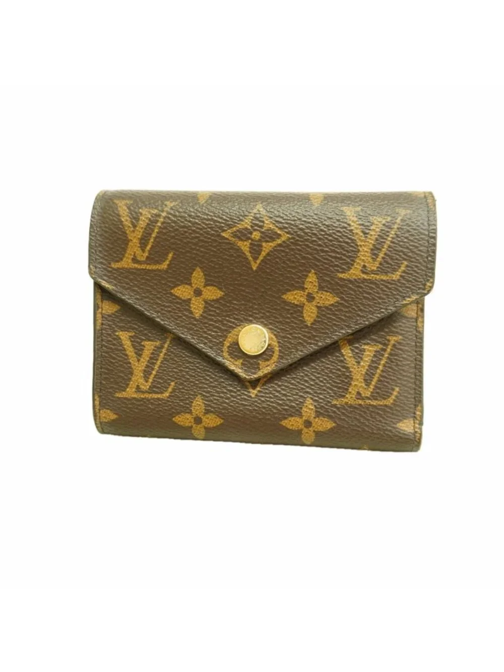 Louis Vuitton Trifold Wallet Monogram Portefeuille Victorine Brown